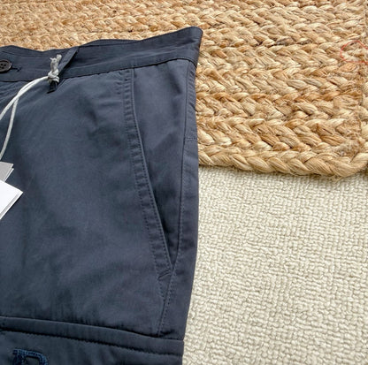 Dior Cargo Shorts with Dior Embroidery "Navy Blue Technical Fabric"