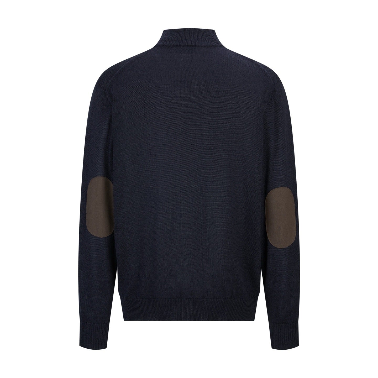 Miu Miu Cashmere and Leather Zip-up Sweater "Navy"