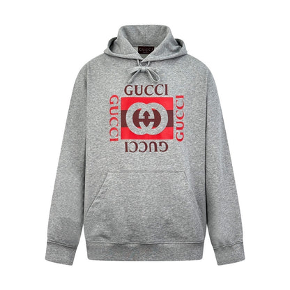 Gucci Printed Cotton Jersey Hoodie "Grey"