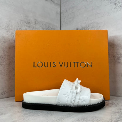 Louis Vuitton Chain Slides "White-Black"