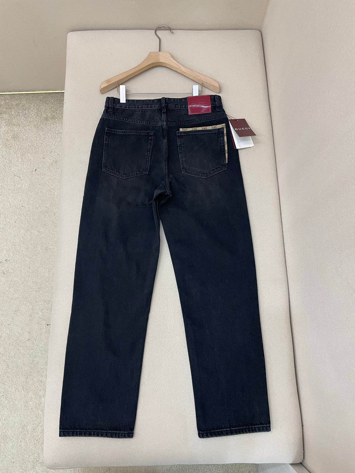 Gucci Washed Cotton Denim Trousers