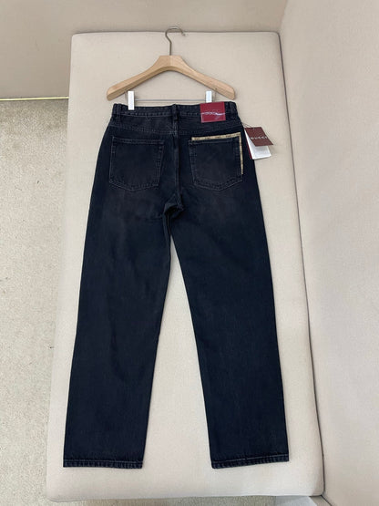Gucci Washed Cotton Denim Trousers