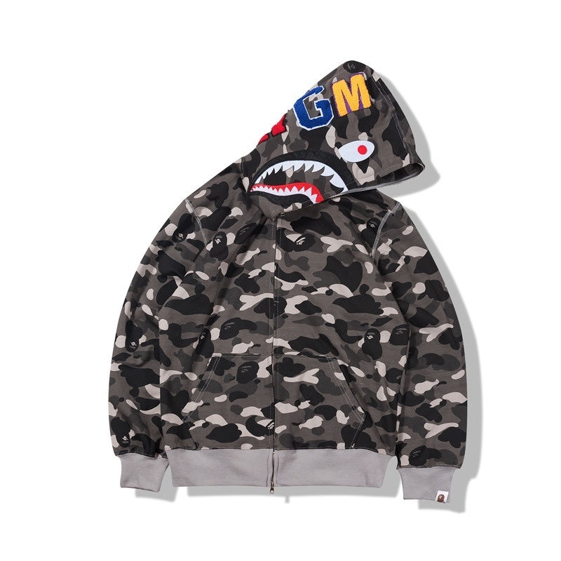 BAPE Colour Camo Shark Full Zip Hoodie "Grey"