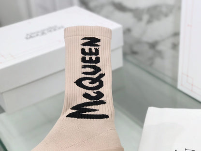 Alexander McQueen Tread Slick Boot "Ribbed Beige"