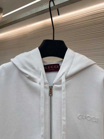 Gucci Zip Hoodie "White"