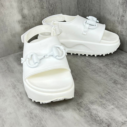 Gucci Horsebit Sandals "White"