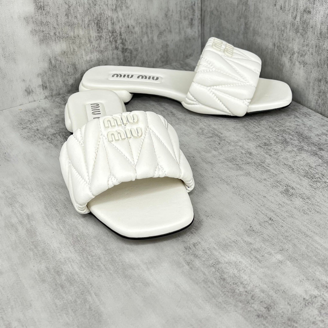 Miu Miu Slides "White"