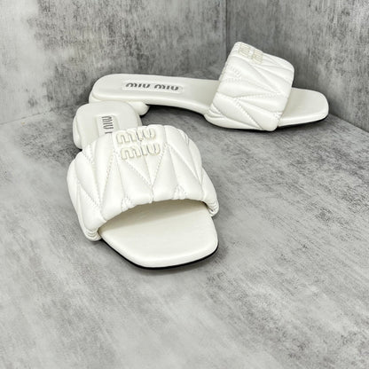 Miu Miu Slides "White"