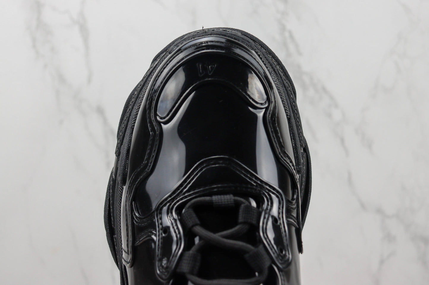 Balenciaga Triple S "Black Leather Gloss"