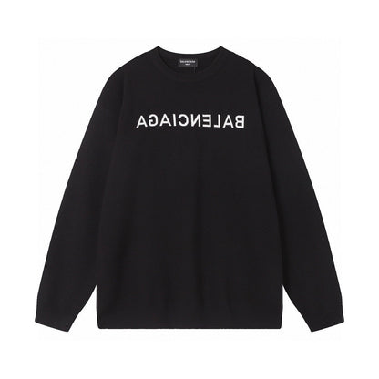 Balenciaga Reverse Logo Sweater "Black"