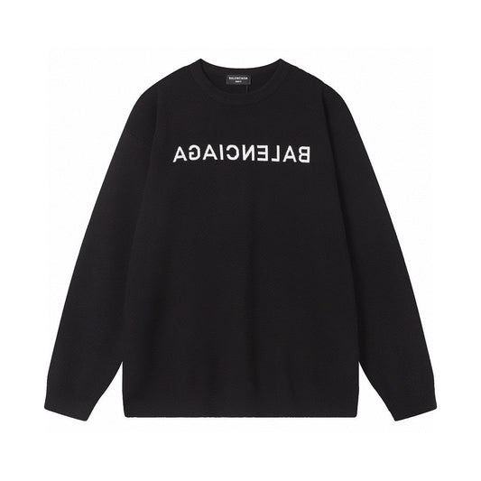 Balenciaga Reverse Logo Sweater "Black"
