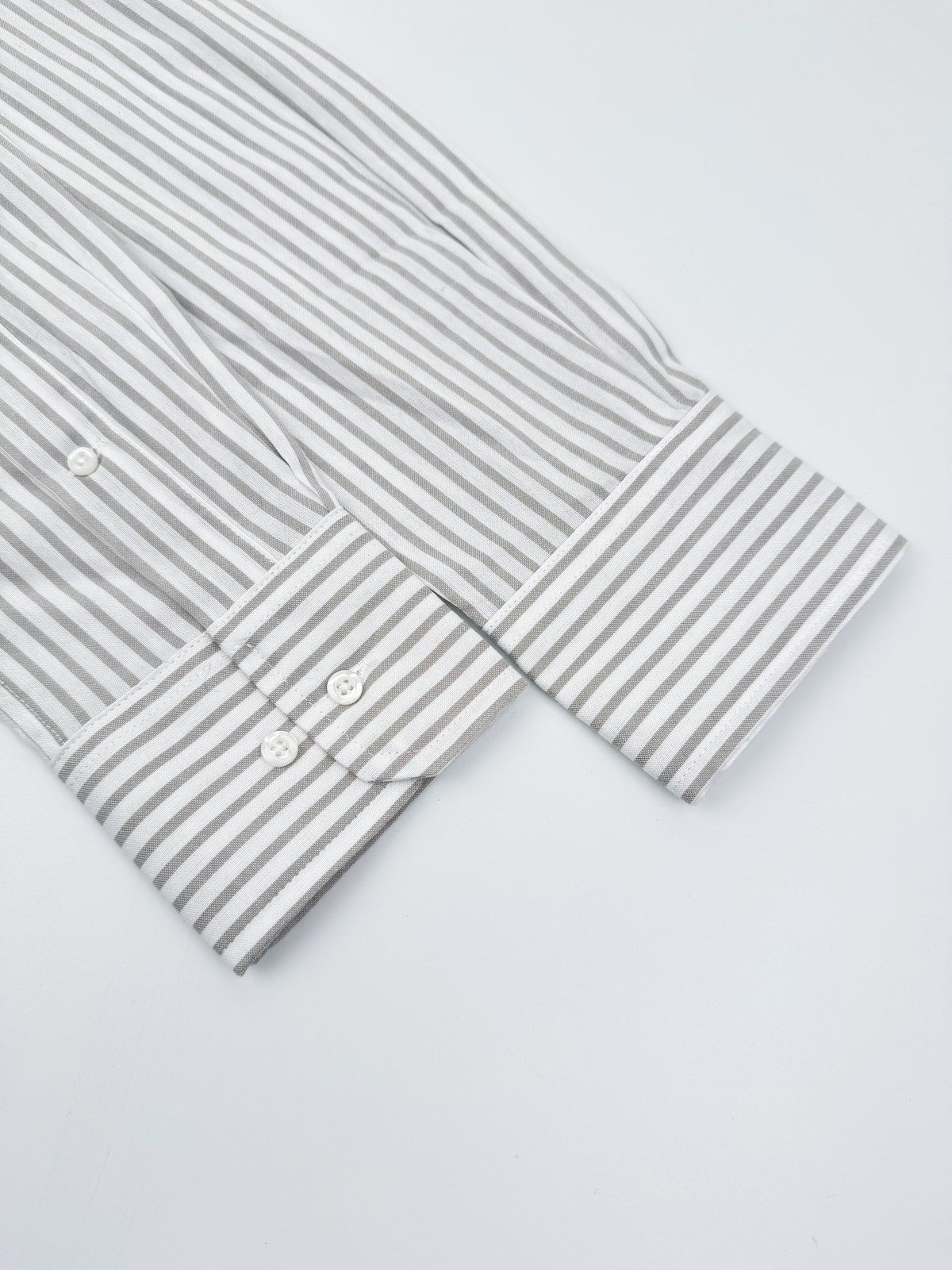 Thom Browne Striped Cotton Armband Shirt "White-Grey"
