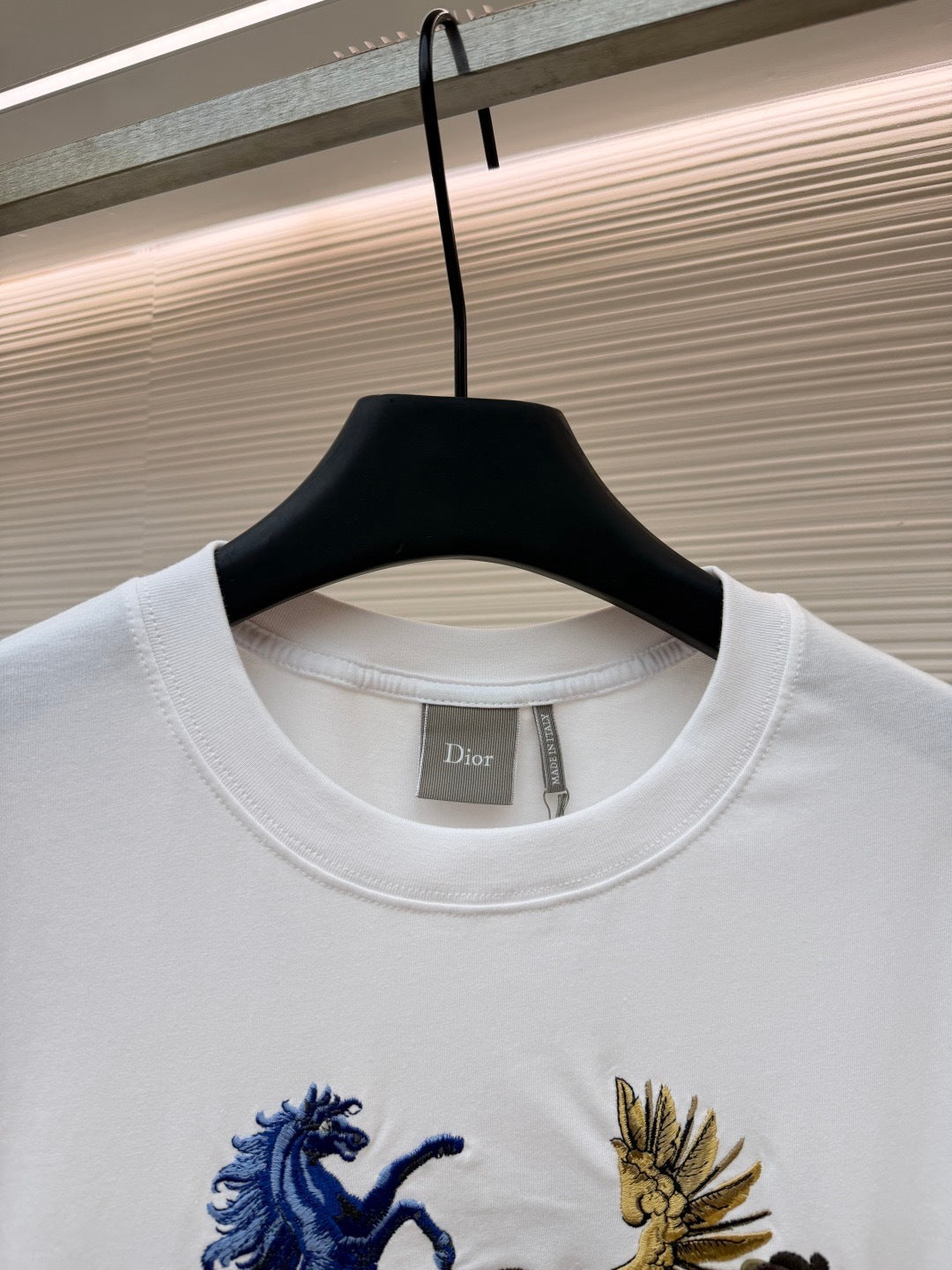 Dior Blason Printed T-shirt "White Cotton Knit Fabric"