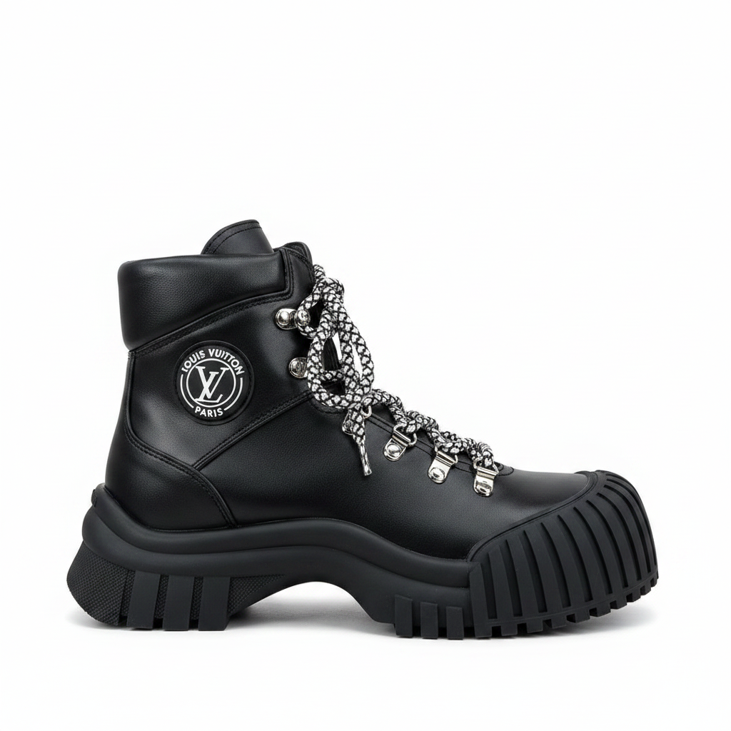 Louis Vuitton Ruby Flat Ranger Boots "Black"