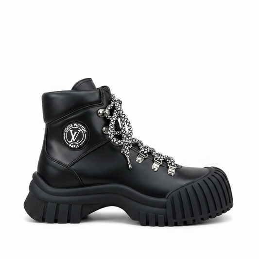 Louis Vuitton Ruby Flat Ranger Boots "Black"