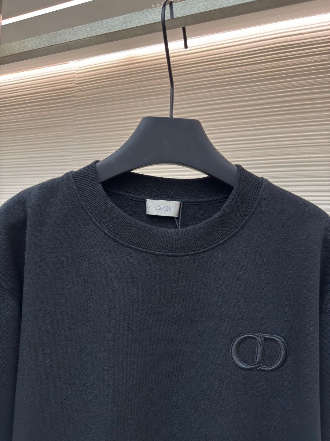 Dior CD Icon Sweatshirt "Black Cotton Fleece"