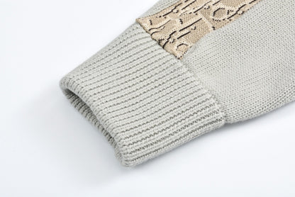 Dior Sweater with Dior Oblique Inserts "Gray"