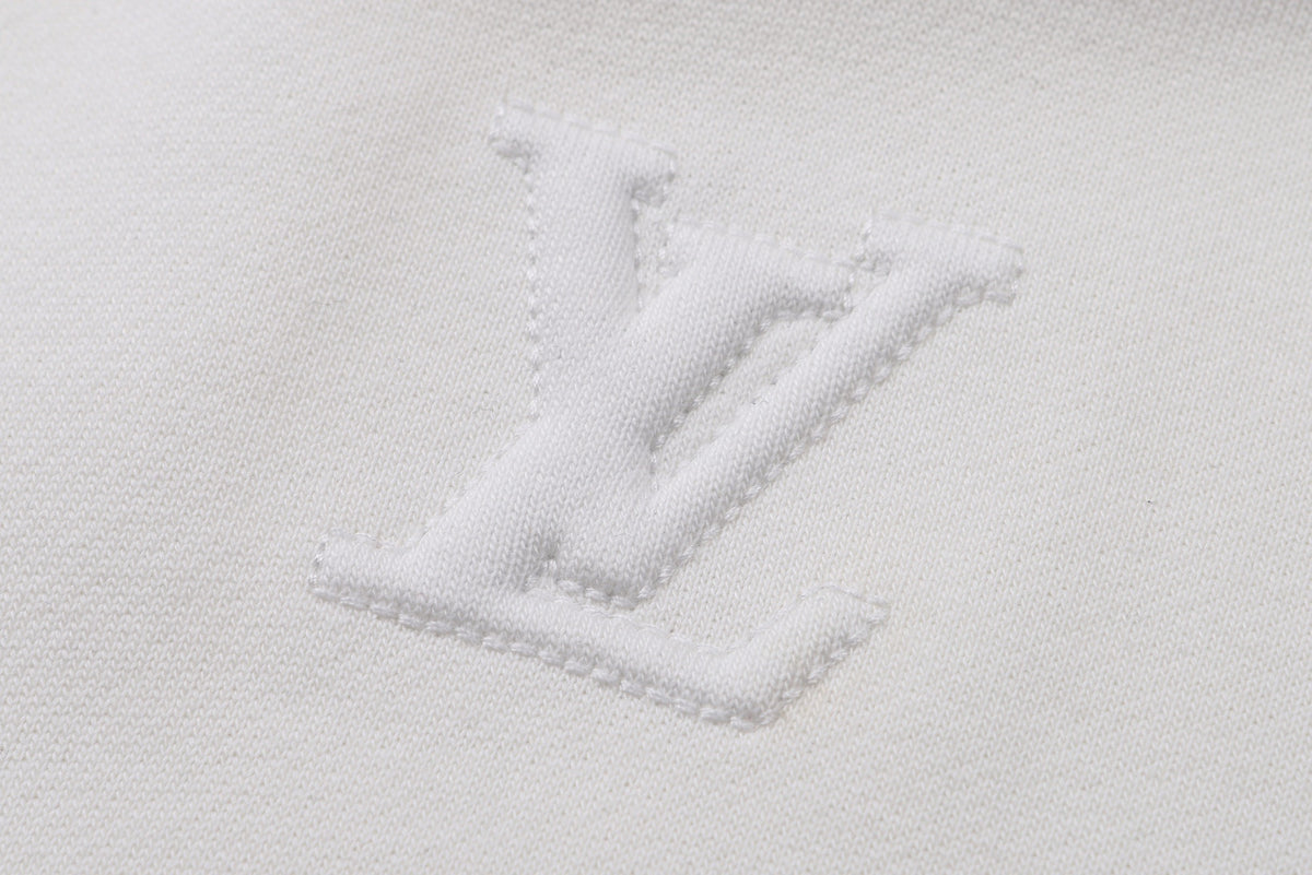 Louis Vuitton LV Embossed Cotton Hoodie "Milk White"