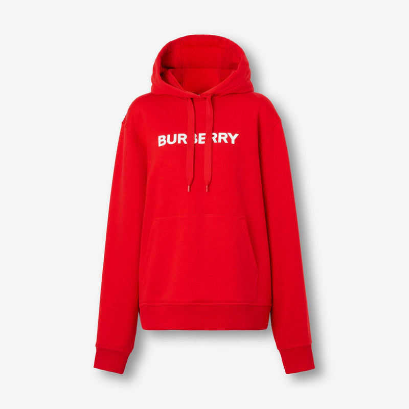 Burberry  Logo Print Cotton Hoodie "Red"
