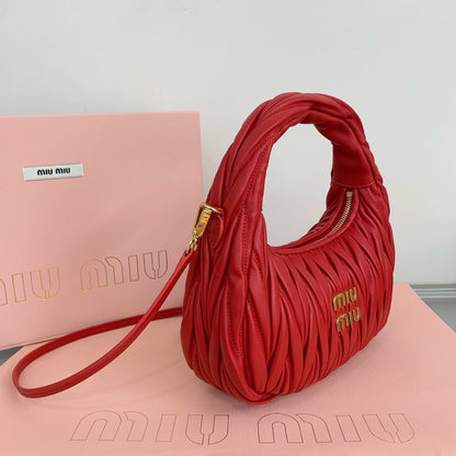 Miu Miu Wander Matelassé Nappa Leather Hobo Bag