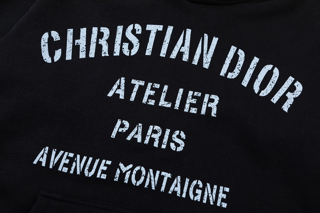 Dior Avenue Montaigne Hoodie "Black"