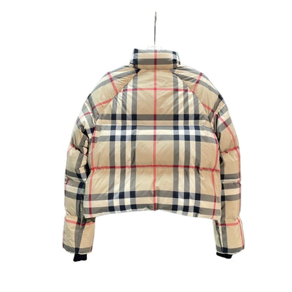 Burberry Check Cropped Down Jacket "Beige"