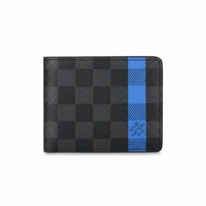 Louis Vuitton Stripe Multiple Wallet "Damier Graphite Blue"