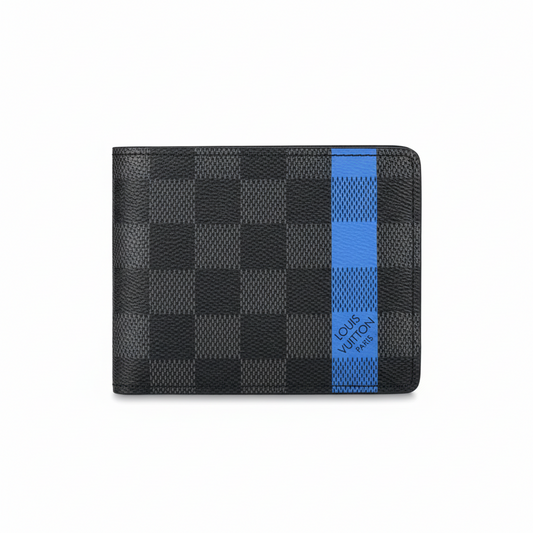 Louis Vuitton Stripe Multiple Wallet "Damier Graphite Blue"
