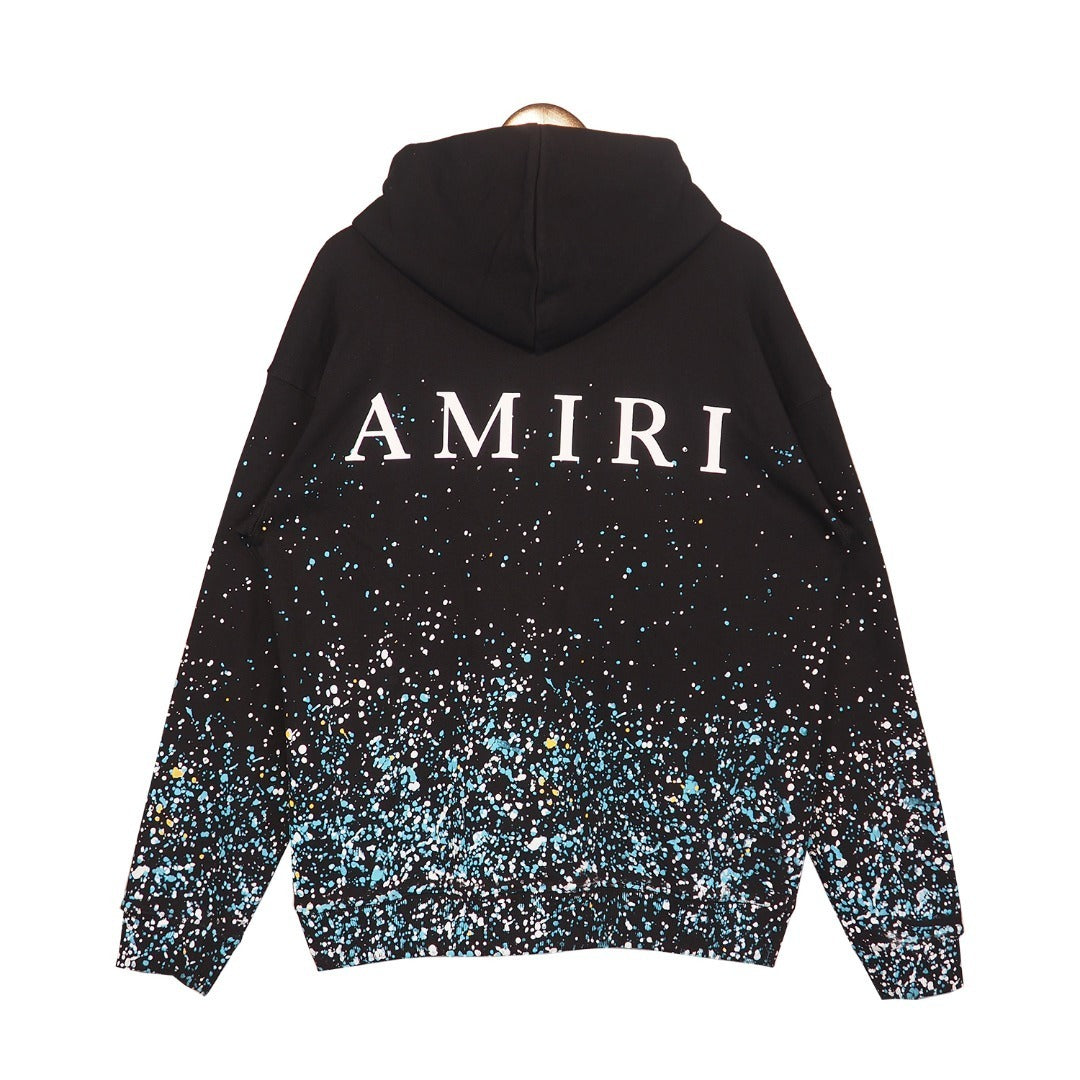 Amiri Crystal Painter Hoodie "Black-Blue-White"