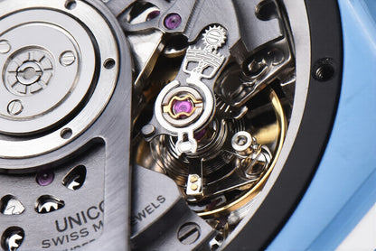 Hublot Big Bang Unico 44mm Blue Rubber Strap Skeleton Dial