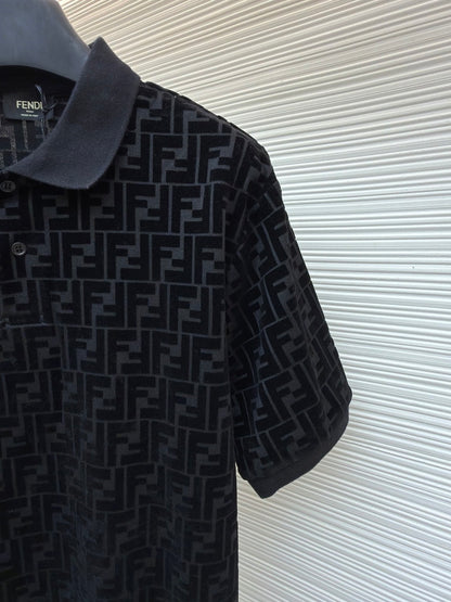 Fendi FF Monogram Polo T-Shirt "Black"