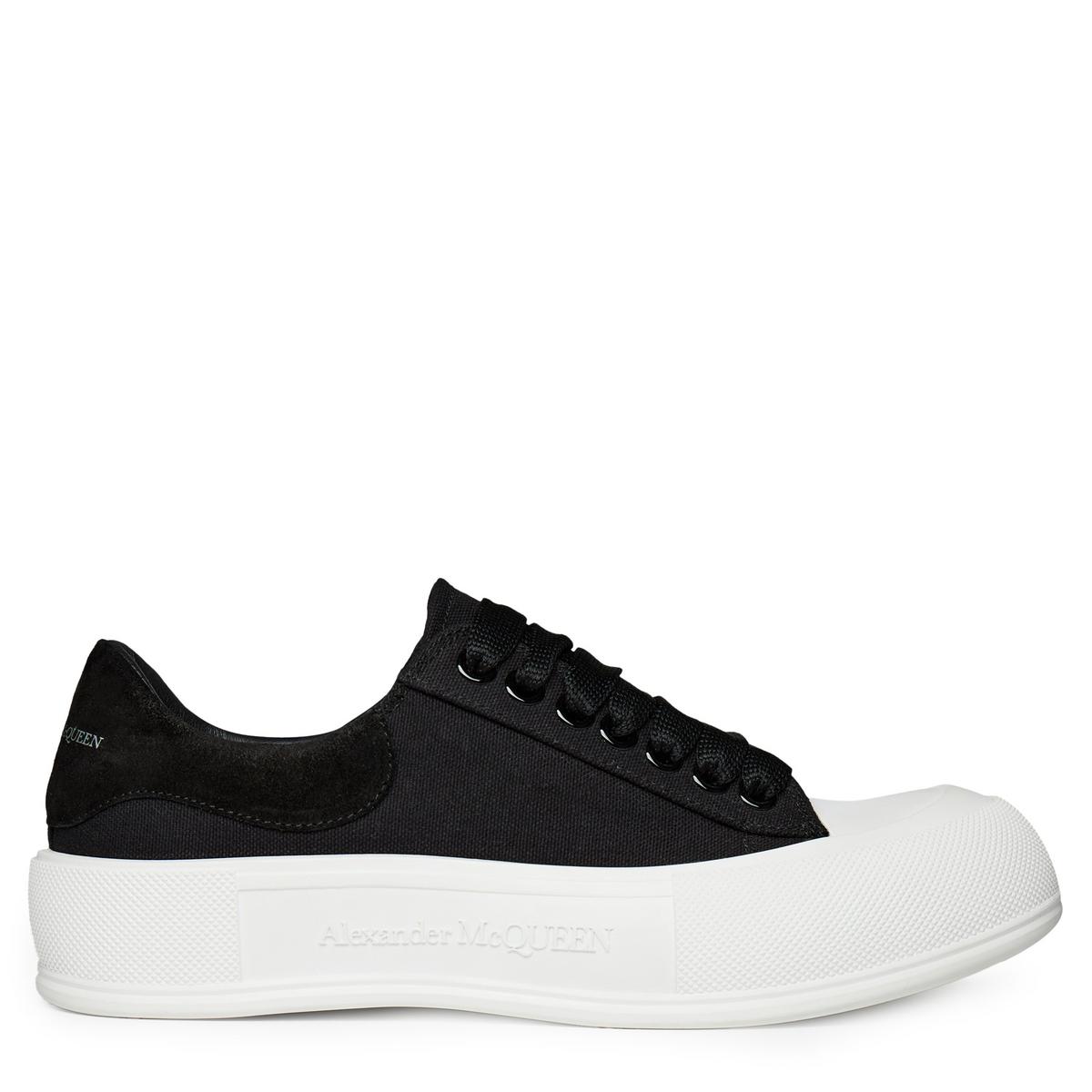 Alexander McQueen Deck Skate Plimsoll "Black-White"