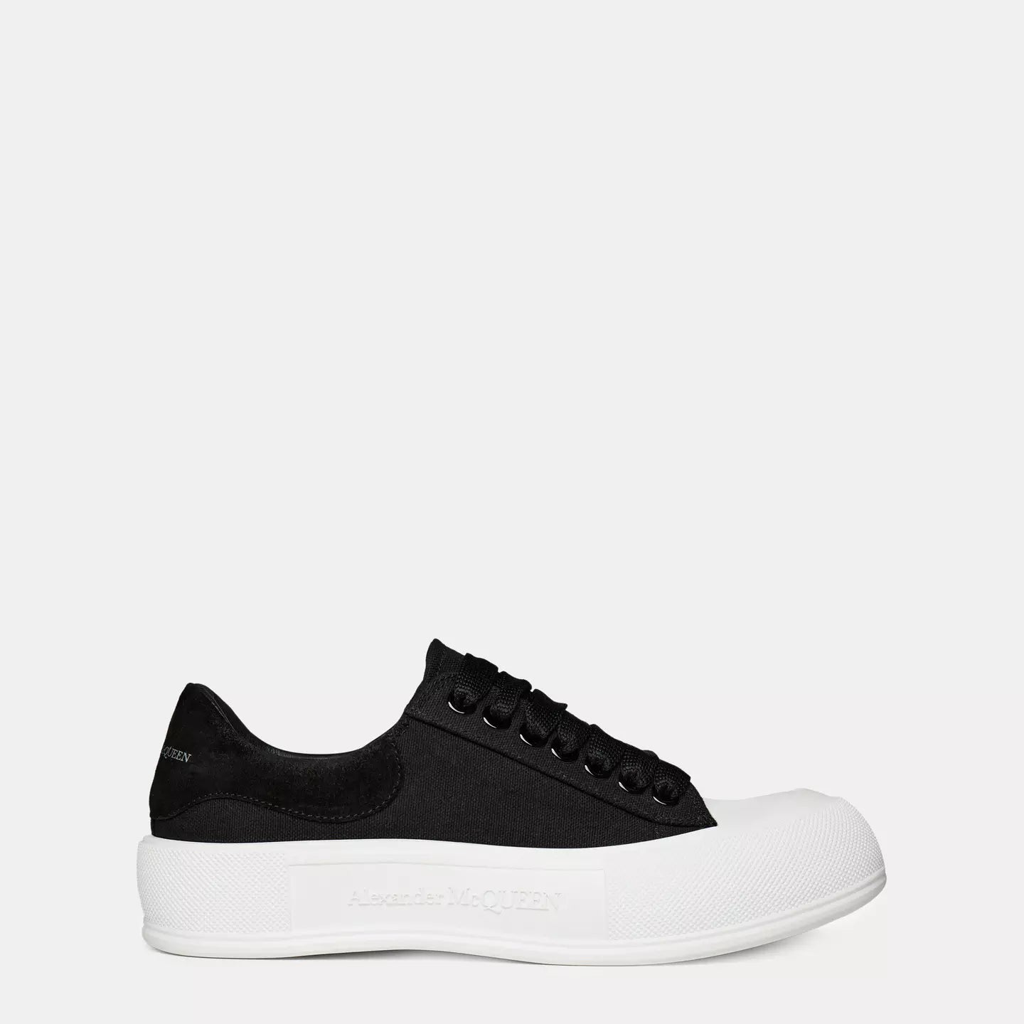 Alexander McQueen Deck Skate Plimsoll "Black-White"