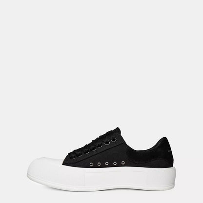 Alexander McQueen Deck Skate Plimsoll "Black-White"
