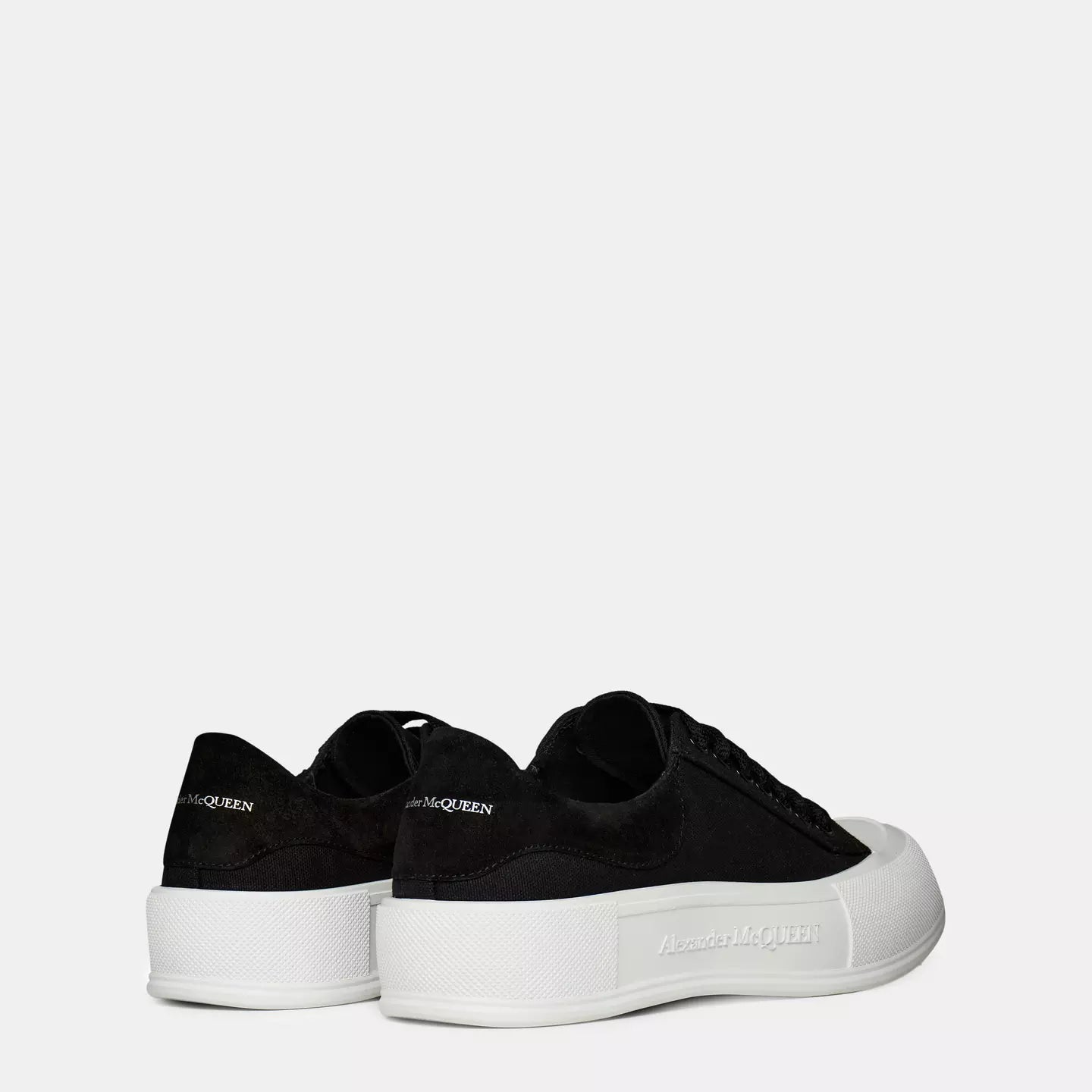 Alexander McQueen Deck Skate Plimsoll "Black-White"