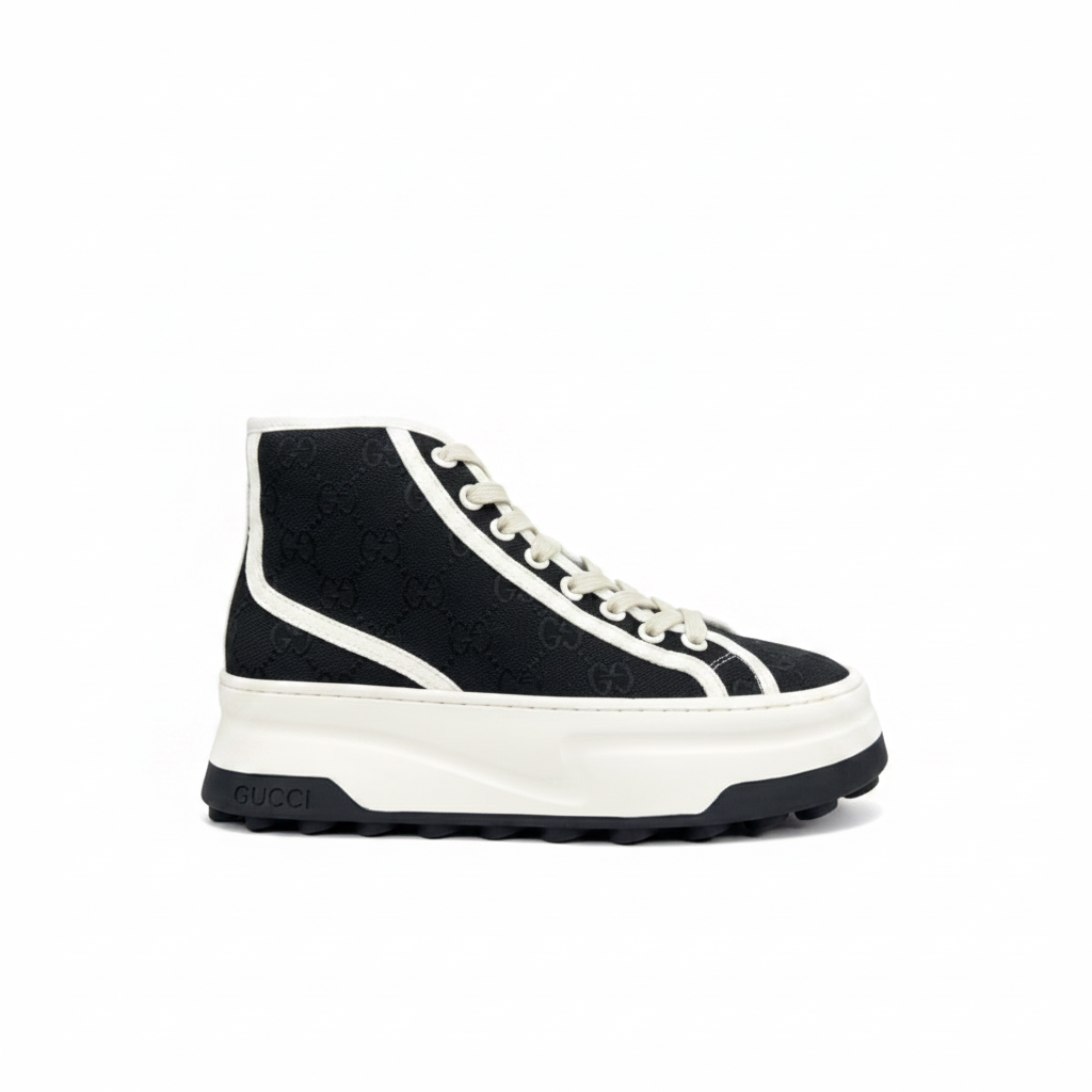 Gucci Tennis 1977 High-Top "White-Black Monogram"