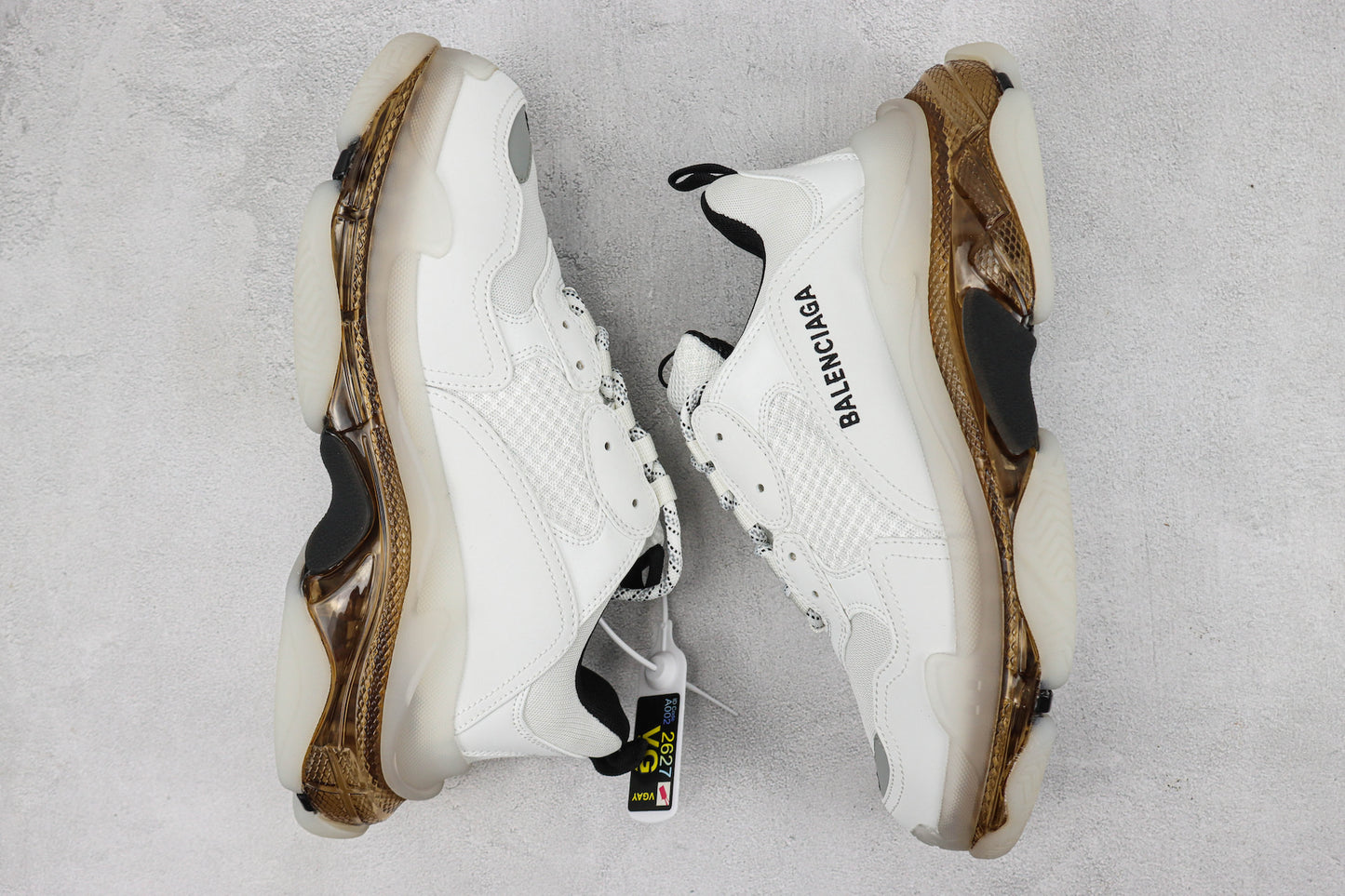Balenciaga Triple S "White-Brown Clear Sole"