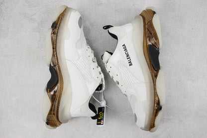 Balenciaga Triple S "White-Brown Clear Sole"