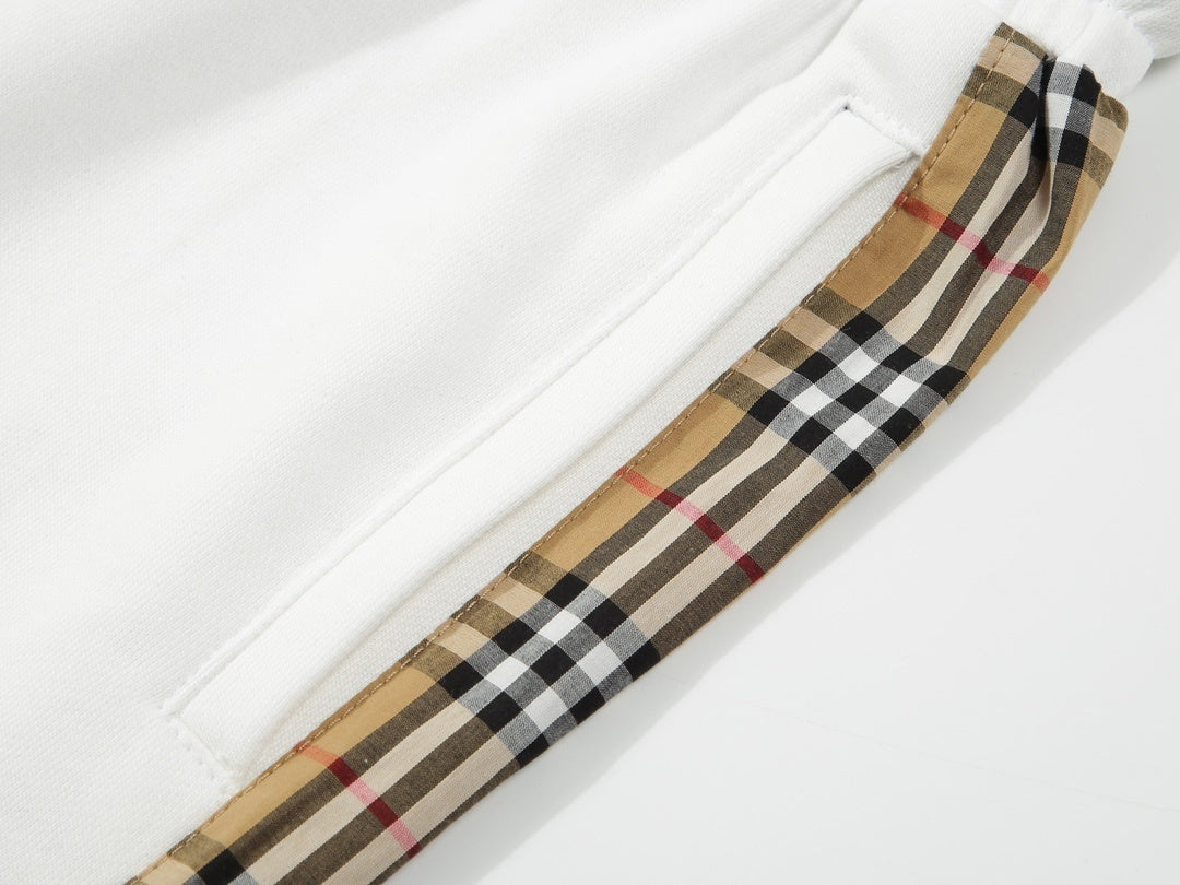 Burberry Check Shorts "White"