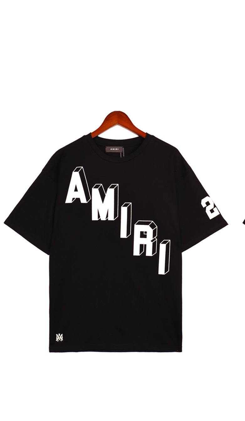 Amiri Flocked Hockey Skater T-Shirt "Black-White"