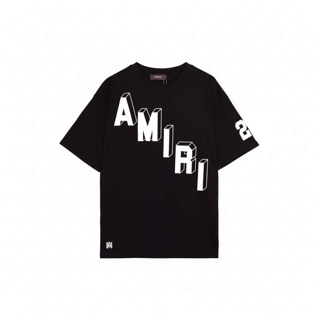 Amiri Flocked Hockey Skater T-Shirt "Black-White"