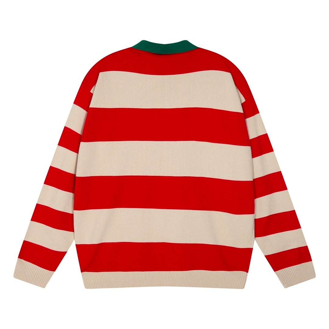 Gucci Polo Sweater "Ivory-Red-Green"