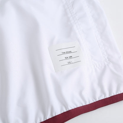 Thom Browne 4-Bar Stripe Hooded Jacket "White"