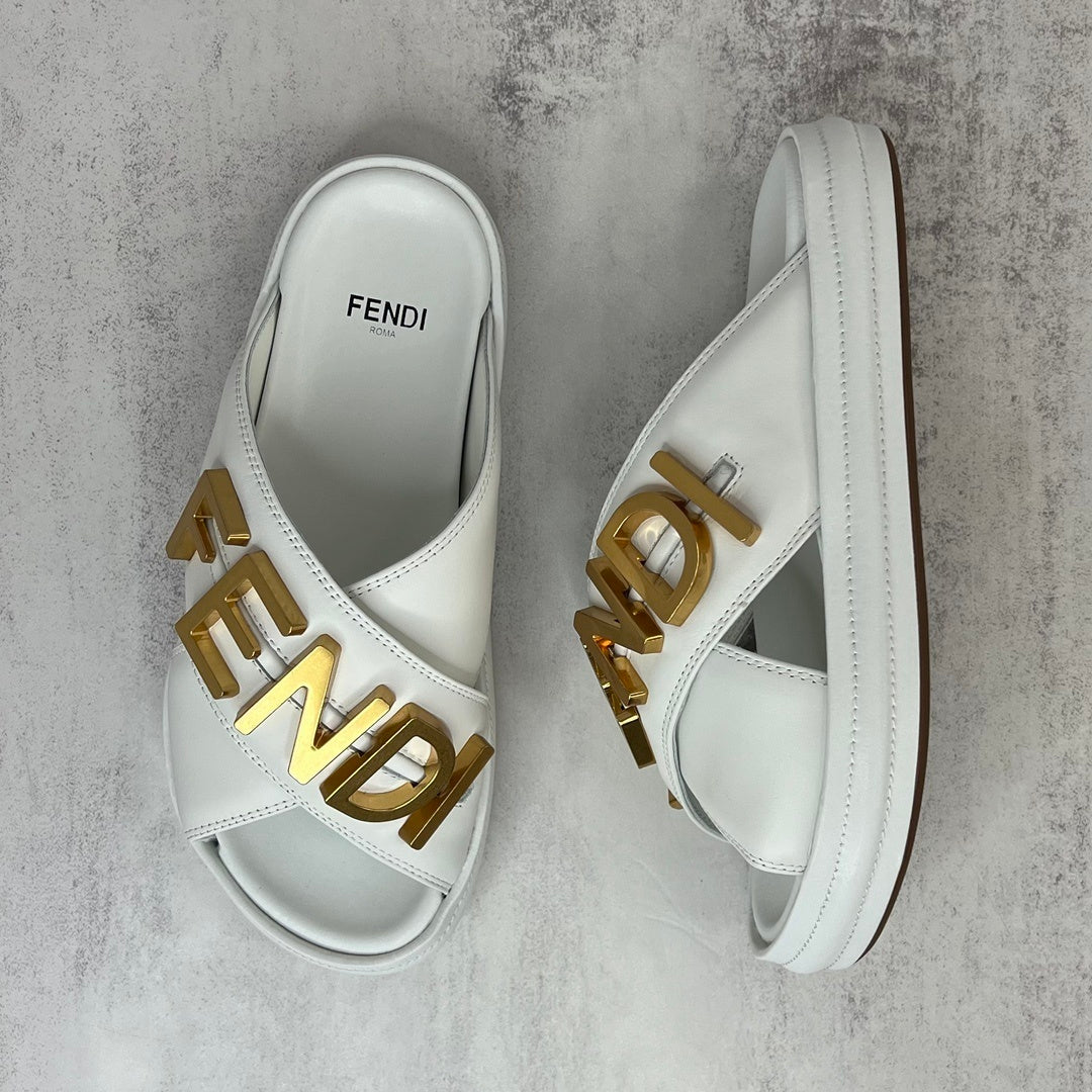 Fendi Slides "White"