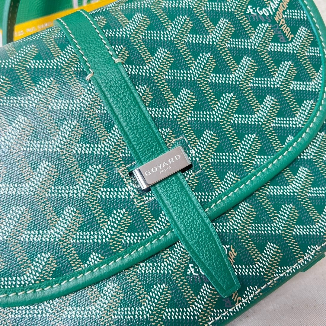 Goyard Belvedere PM Leather Handbag