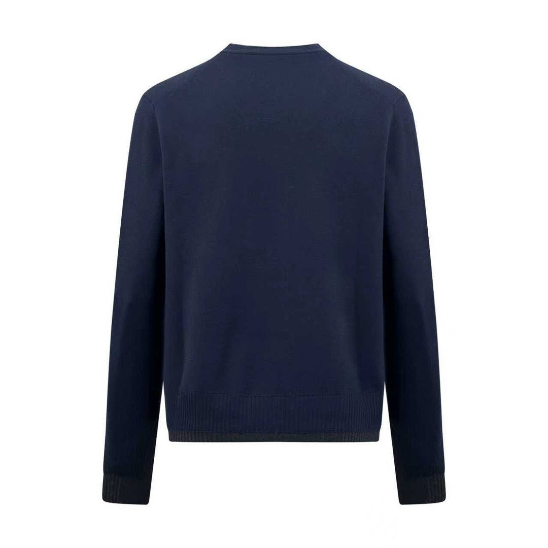 Miu Miu Silk Cashmere Cardigan Sweater "Navy"