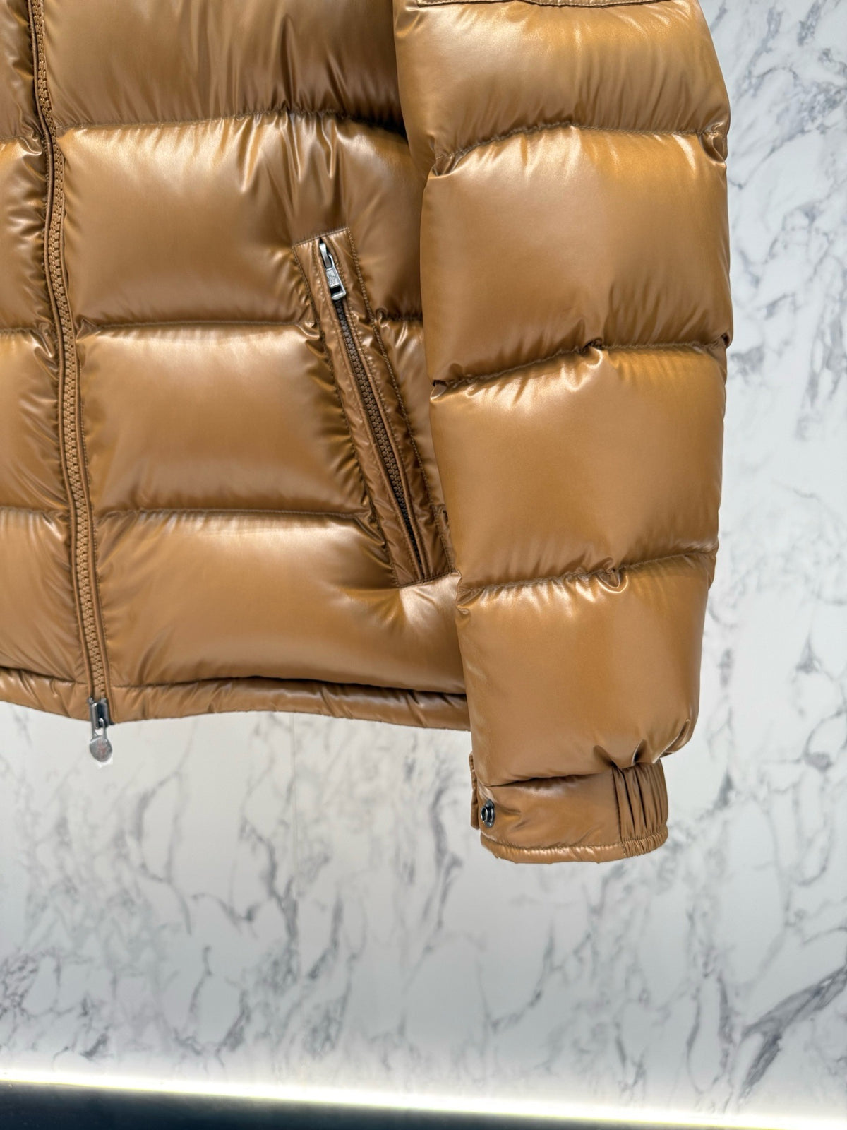 Moncler Maya Hooded Short Down Jacket "Beige"