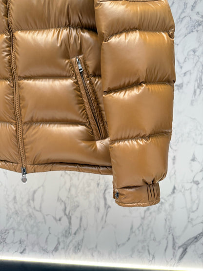 Moncler Maya Hooded Short Down Jacket "Beige"