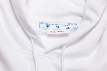 Off-White Brush Arrow Logo Hoodie "White"