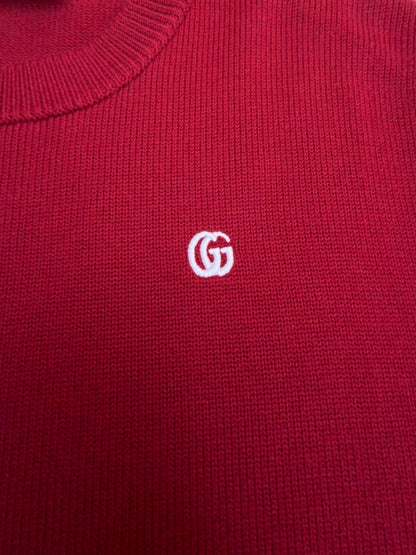 Gucci Wool Cashmere Sweater with Embroidery "Bordeaux"
